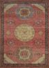 erbe red and orange wool hand knotted Rug - HeadShot erbe red and orange wool hand knotted Rug - HeadShot
