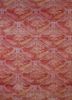  red and orange wool hand knotted Rug