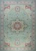 thyme green wool hand knotted Rug - HeadShot thyme green wool hand knotted Rug - HeadShot