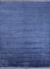 blue bamboo silk hand loom Rug