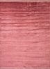 red and orange bamboo silk hand loom Rug