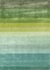 green green viscose hand loom Rug