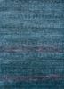 blue wool and bamboo silk hand loom Rug