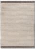 saga ivory wool and bamboo silk hand loom Rug - HeadShot