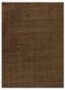 saga beige and brown wool hand loom Rug - HeadShot