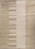 saga beige and brown wool hand loom Rug - HeadShot
