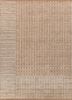 saga beige and brown wool hand loom Rug - HeadShot