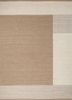 saga beige and brown wool hand loom Rug - HeadShot