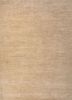 saga beige and brown wool hand loom Rug - HeadShot