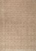saga beige and brown wool hand loom Rug - HeadShot
