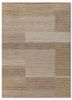 saga beige and brown wool hand loom Rug - HeadShot