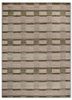 saga beige and brown wool hand loom Rug - HeadShot