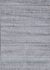 saga grey and black wool and viscose hand loom Rug - HeadShot