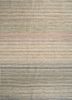 saga grey and black wool and viscose hand loom Rug - HeadShot