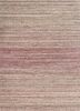 saga beige and brown wool and viscose hand loom Rug - HeadShot
