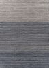 saga grey and black wool and viscose hand loom Rug - HeadShot