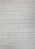 saga blue wool and viscose hand loom Rug - HeadShot