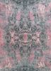 far east pink and purple wool and silk hand knotted Rug - HeadShot