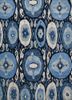 blue blue wool hand knotted Rug