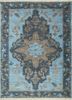 savana blue wool hand knotted Rug - HeadShot savana blue wool hand knotted Rug - HeadShot
