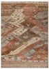 manchaha red and orange wool hand knotted Rug - HeadShot
