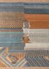 manchaha blue wool hand knotted Rug - HeadShot