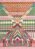 manchaha red and orange wool hand knotted Rug - HeadShot