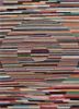 linear multi wool and viscose hand tufted Rug - HeadShot
