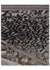manchaha grey and black wool and bamboo silk hand knotted Rug - HeadShot manchaha grey and black wool and bamboo silk hand knotted Rug - HeadShot