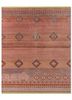 manchaha red and orange wool and bamboo silk hand knotted Rug - HeadShot