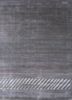 manchaha grey and black wool and bamboo silk hand knotted Rug - HeadShot