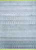 manchaha blue wool and bamboo silk hand knotted Rug - HeadShot