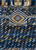 manchaha blue wool and bamboo silk hand knotted Rug - HeadShot