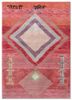 freedom manchaha pink and purple wool and bamboo silk hand knotted Rug - HeadShot