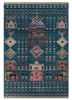 manchaha blue wool and bamboo silk hand knotted Rug - HeadShot manchaha blue wool and bamboo silk hand knotted Rug - HeadShot