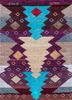 freedom manchaha pink and purple wool and bamboo silk hand knotted Rug - HeadShot