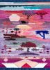 freedom manchaha pink and purple wool and bamboo silk hand knotted Rug - HeadShot freedom manchaha pink and purple wool and bamboo silk hand knotted Rug - HeadShot