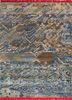 manchaha blue wool and bamboo silk hand knotted Rug - HeadShot