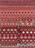 manchaha red and orange wool and bamboo silk hand knotted Rug - HeadShot manchaha red and orange wool and bamboo silk hand knotted Rug - HeadShot