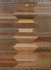 manchaha beige and brown wool and bamboo silk hand knotted Rug - HeadShot