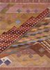 manchaha red and orange wool and bamboo silk hand knotted Rug - HeadShot manchaha red and orange wool and bamboo silk hand knotted Rug - HeadShot
