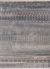 manchaha grey and black wool and bamboo silk hand knotted Rug - HeadShot manchaha grey and black wool and bamboo silk hand knotted Rug - HeadShot