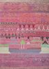 manchaha pink and purple wool and bamboo silk hand knotted Rug - HeadShot