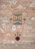 manchaha pink and purple wool and bamboo silk hand knotted Rug - HeadShot