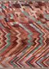 manchaha red and orange wool and bamboo silk hand knotted Rug - HeadShot