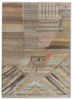 manchaha grey and black wool and bamboo silk hand knotted Rug - HeadShot
