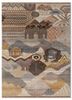 manchaha beige and brown wool and bamboo silk hand knotted Rug - HeadShot