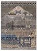 manchaha grey and black wool and bamboo silk hand knotted Rug - HeadShot manchaha grey and black wool and bamboo silk hand knotted Rug - HeadShot