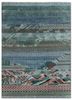 manchaha blue wool and bamboo silk hand knotted Rug - HeadShot