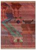 manchaha red and orange wool and bamboo silk hand knotted Rug - HeadShot manchaha red and orange wool and bamboo silk hand knotted Rug - HeadShot